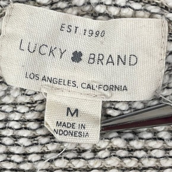 Lucky Brand Beige Tan Cowl Neck Sweater Women's Medium soft variegated - Picture 5 of 13